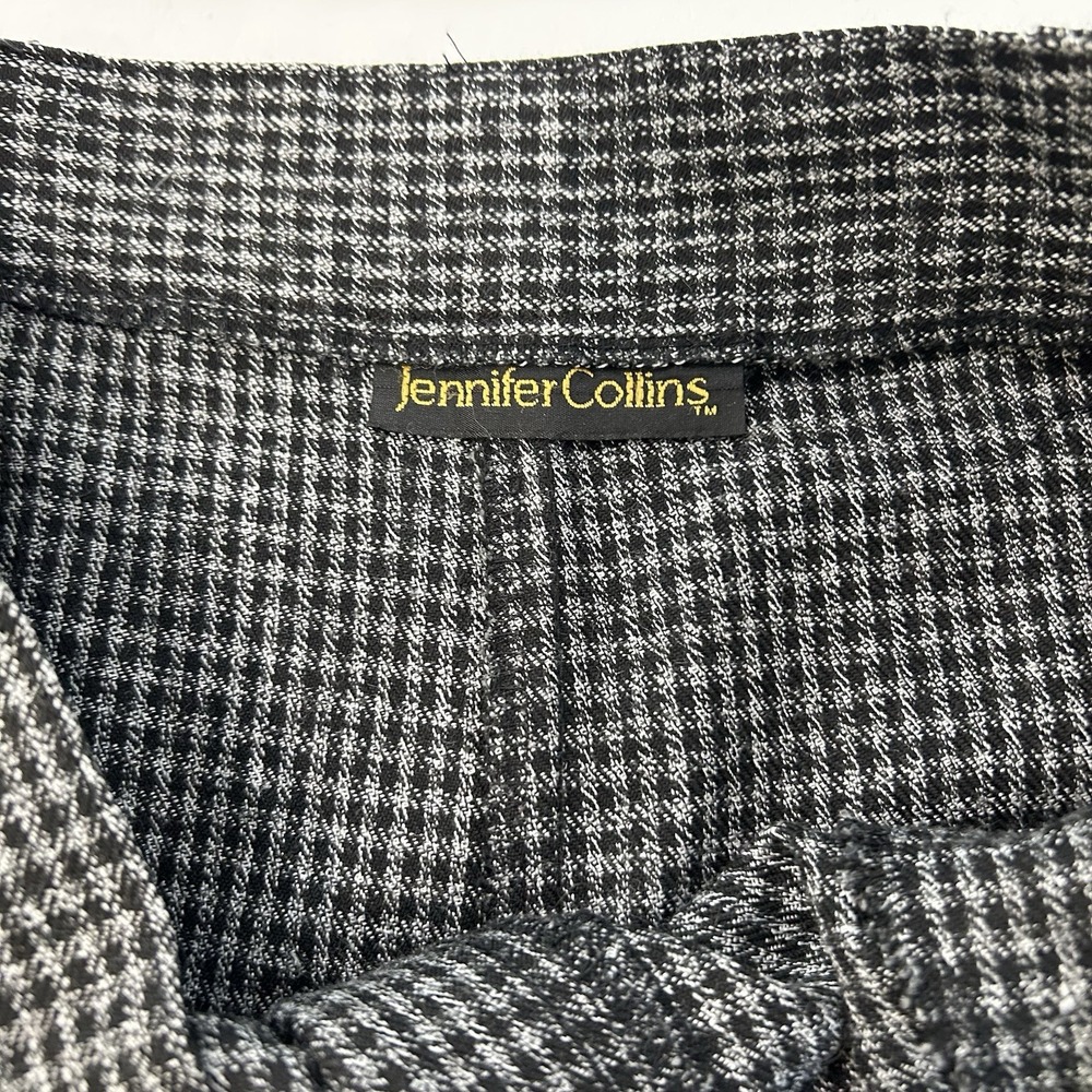 VTG Wool Blend Houndstooth‎ Pants Grandma Academic Pleated High Waist Small 4/6 - Picture 4 of 12